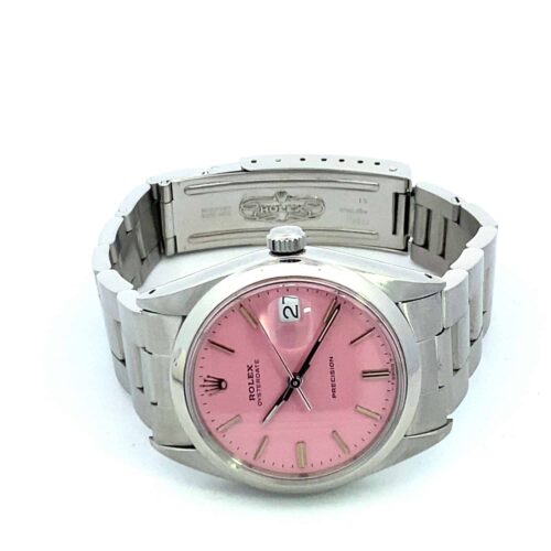 Vintage 1968 Rolex Oyster Date Custom Pink Dial Watch