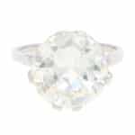 Vintage 6.11ct Old Cut Diamond Solitaire Ring in Platinum