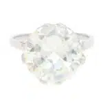 Vintage 6.11ct Old Cut Diamond Solitaire Ring in Platinum
