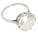 Vintage 6.11ct Old Cut Diamond Solitaire Ring in Platinum