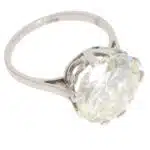 Vintage 6.11ct Old Cut Diamond Solitaire Ring in Platinum