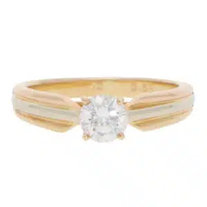 Vintage Cartier GIA Certified 0.55ct Diamond Trinity Ring
