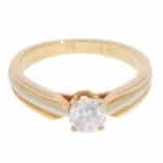 Vintage Cartier GIA Certified 0.55ct Diamond Trinity Ring