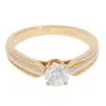 Vintage Cartier GIA Certified 0.55ct Diamond Trinity Ring
