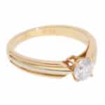 Vintage Cartier GIA Certified 0.55ct Diamond Trinity Ring