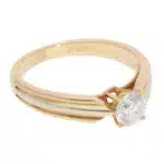 Vintage Cartier GIA Certified 0.55ct Diamond Trinity Ring