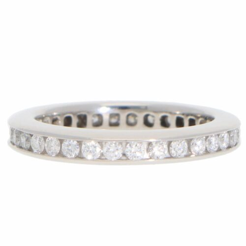 Vintage Harry Winston Diamond Eternity Channel Ring in Platinum