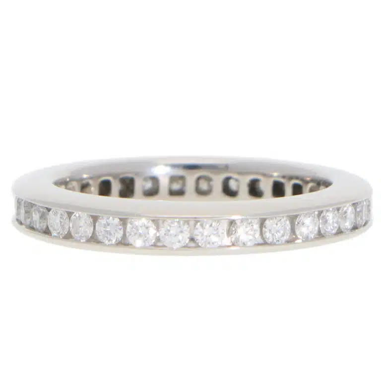 Vintage Harry Winston Diamond Eternity Channel Ring in Platinum