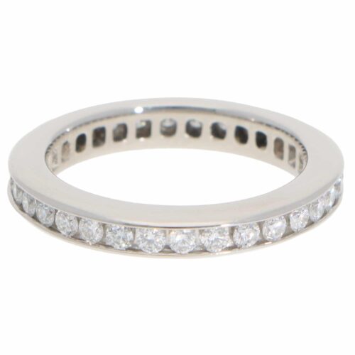 Vintage Harry Winston Diamond Eternity Channel Ring in Platinum