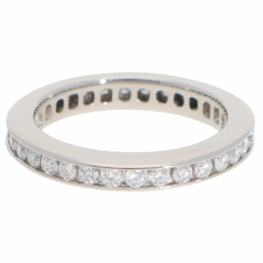 Vintage Harry Winston Diamond Eternity Channel Ring in Platinum