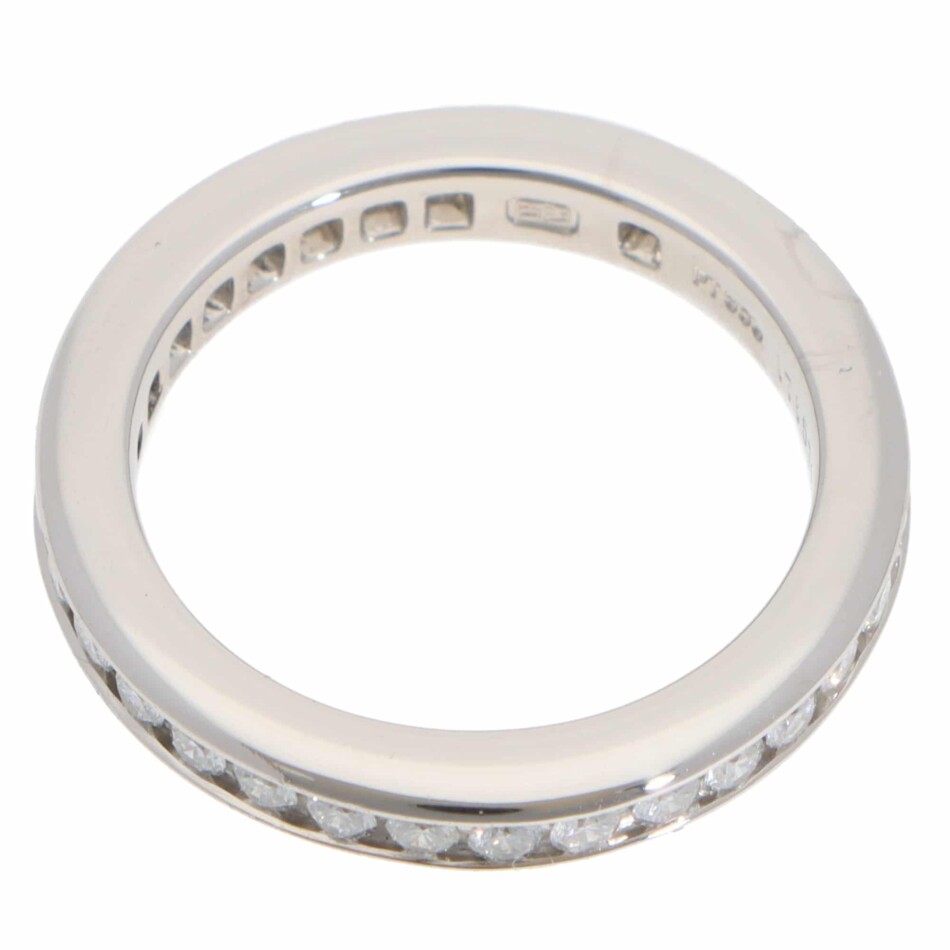 Vintage Harry Winston Diamond Eternity Channel Ring in Platinum