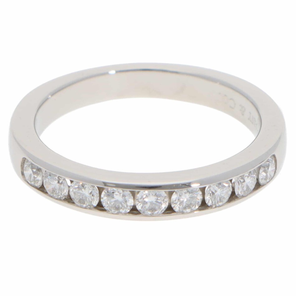Vintage Tiffany & Co. Diamond Half Eternity Ring in Platinum