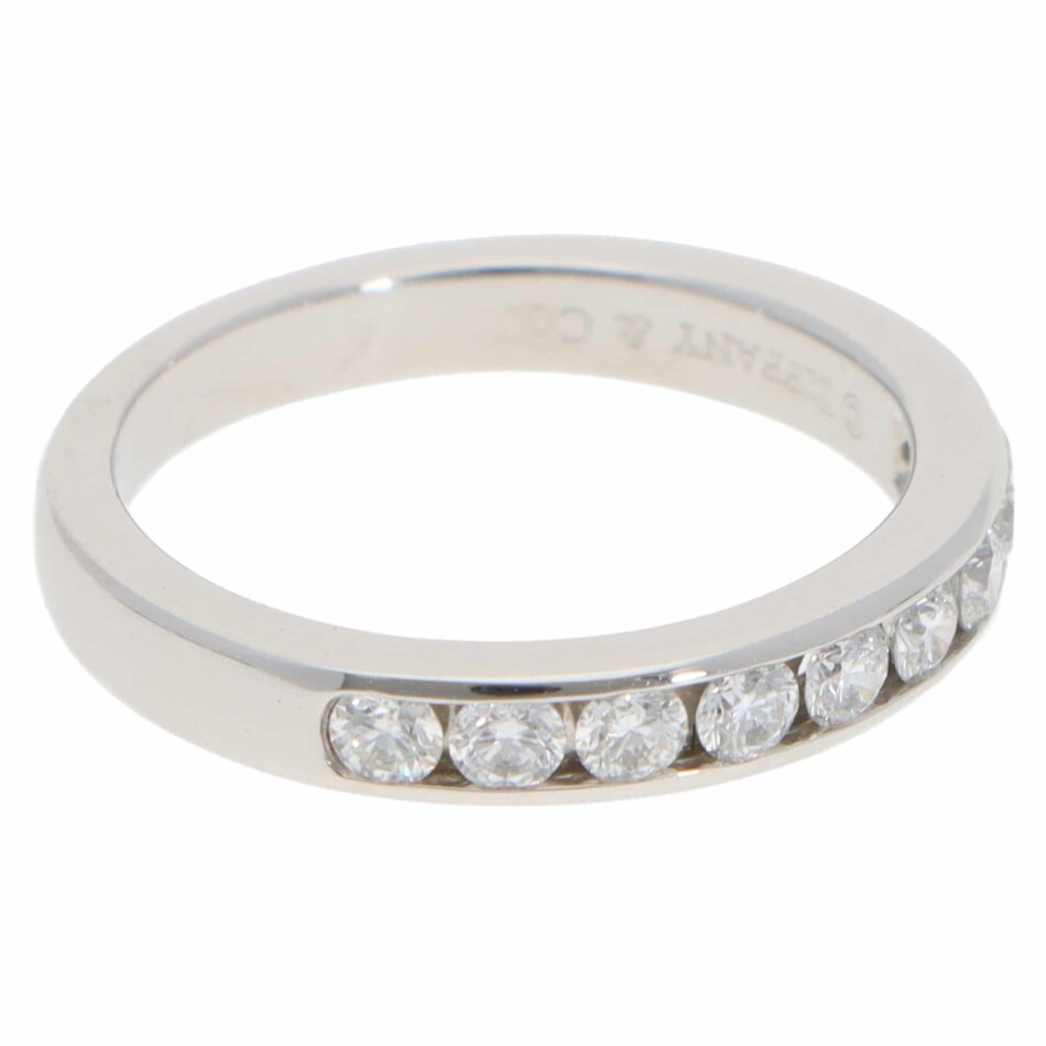 Vintage Tiffany & Co. Diamond Half Eternity Ring in Platinum