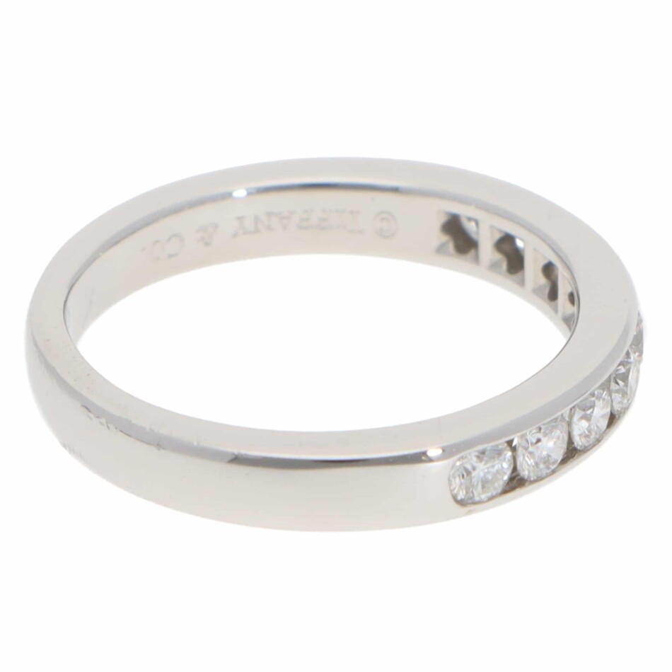 Vintage Tiffany & Co. Diamond Half Eternity Ring in Platinum