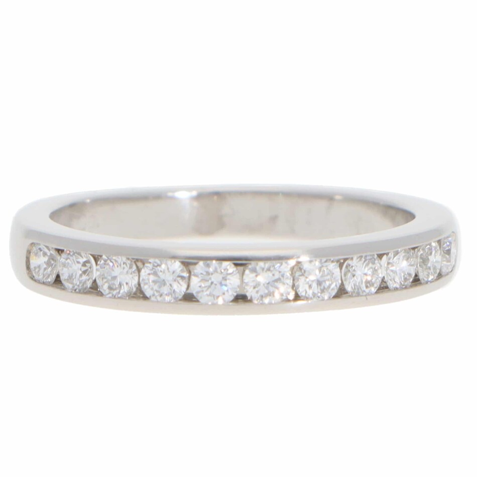 Vintage Tiffany & Co. Diamond Half Eternity Ring in Platinum