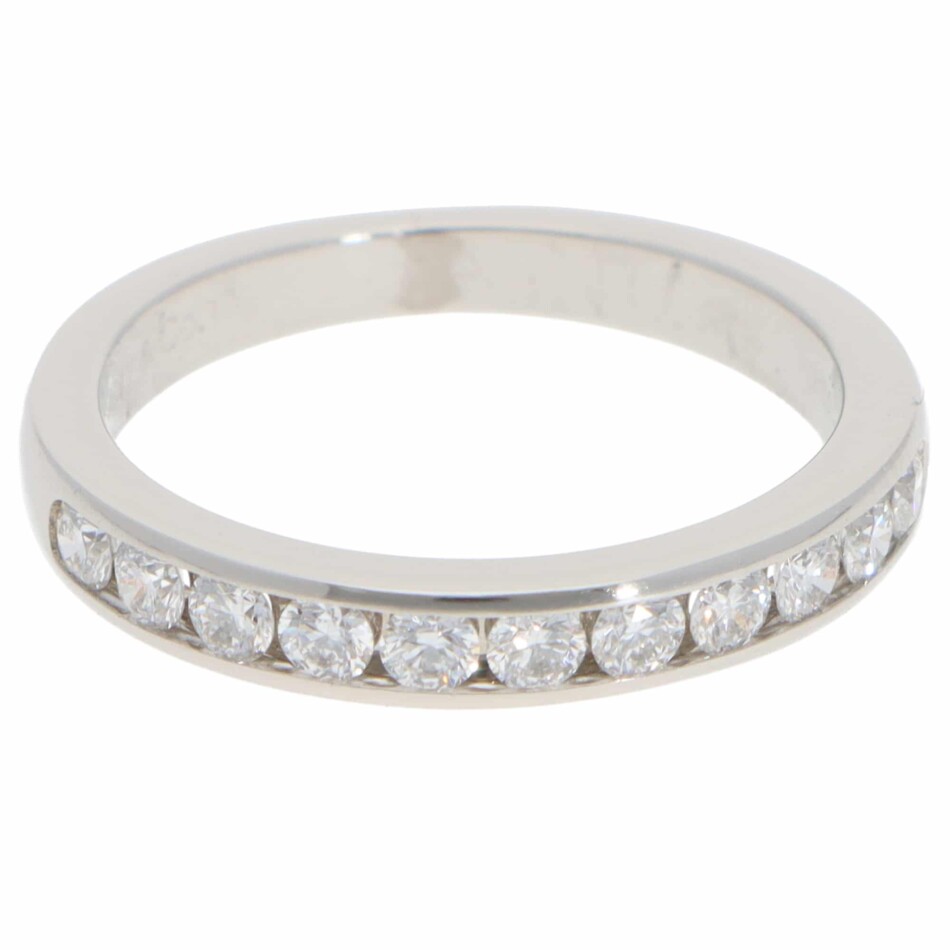 Vintage Tiffany & Co. Diamond Half Eternity Ring in Platinum
