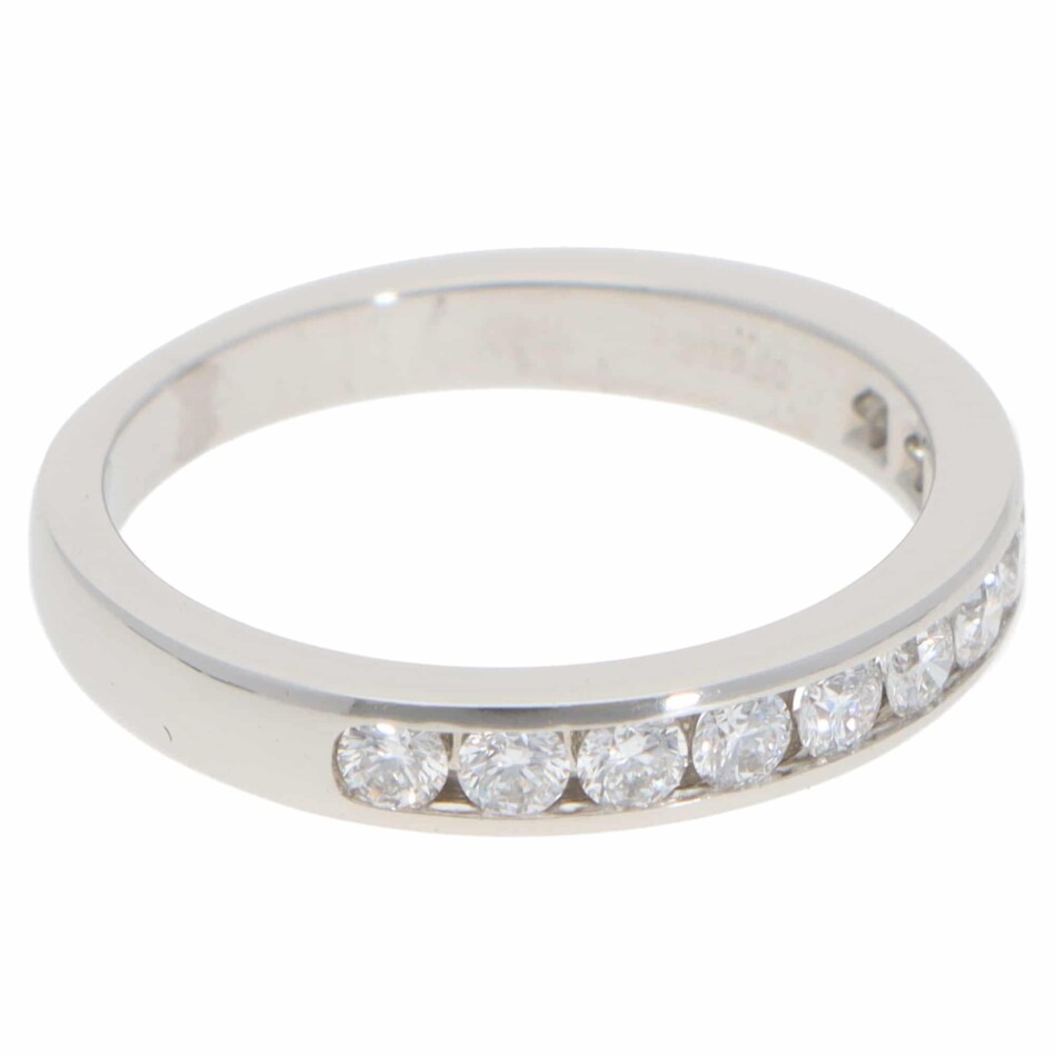 Vintage Tiffany & Co. Diamond Half Eternity Ring in Platinum