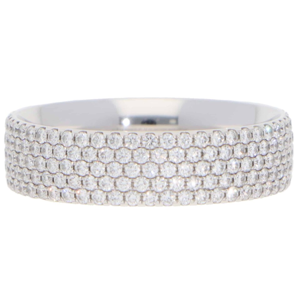 Vintage Tiffany & Co. Metro Diamond Five-Row Ring in White Gold