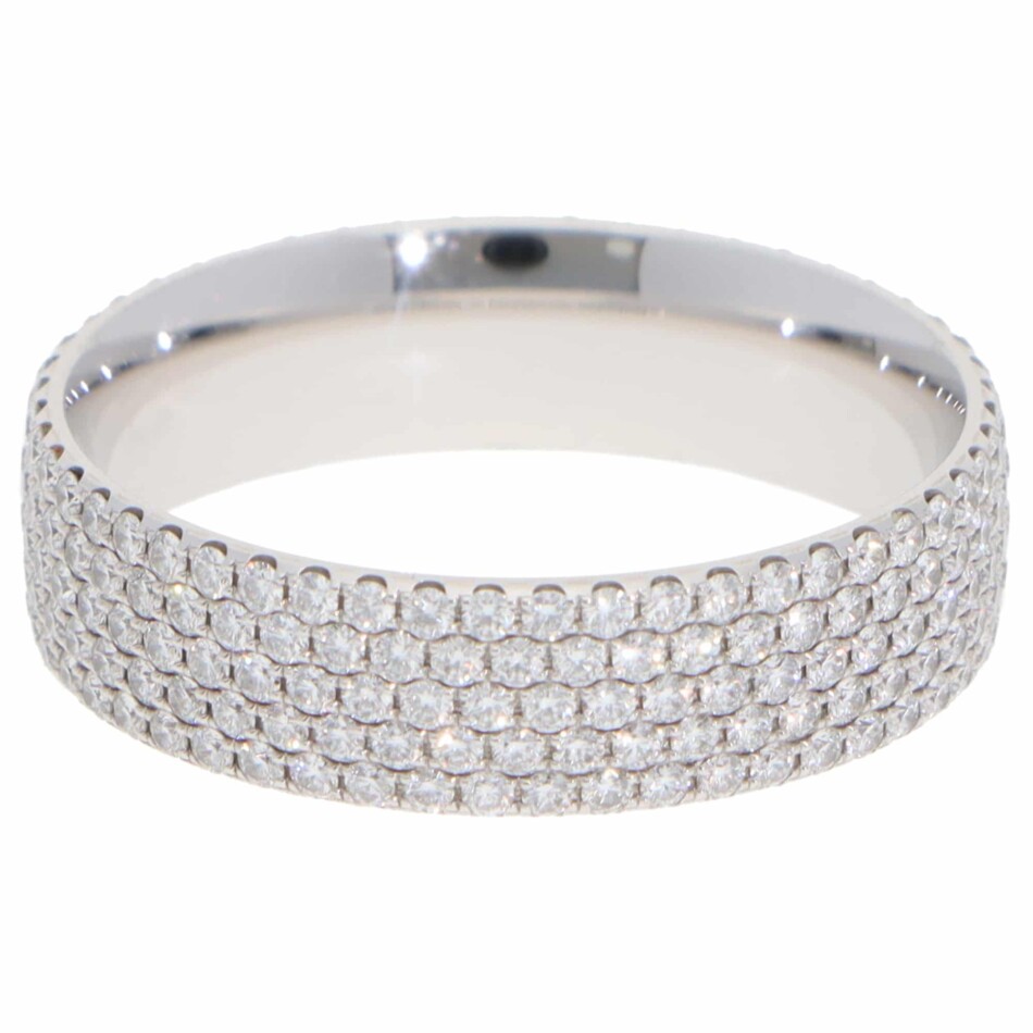 Vintage Tiffany & Co. Metro Diamond Five-Row Ring in White Gold