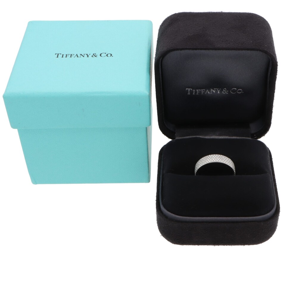 Vintage Tiffany & Co. Metro Diamond Five-Row Ring in White Gold