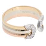 Vintage C de Cartier Diamond Open Band Ring in Gold Vintage C de Cartier Diamond Open Band Ring in Gold