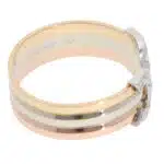 Vintage C de Cartier Diamond Open Band Ring in Gold