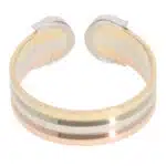 Vintage C de Cartier Diamond Open Band Ring in Gold