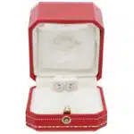 Vintage C de Cartier Diamond Open Band Ring in Gold