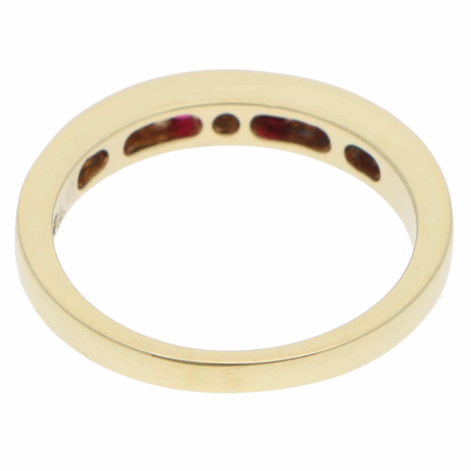 Vintage Tiffany & Co. Ruby and Diamond Half Eternity Ring
