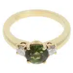 Vintage Tiffany & Co. Tourmaline and Diamond Ring in Yellow Gold