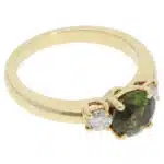 Vintage Tiffany & Co. Tourmaline and Diamond Ring in Yellow Gold
