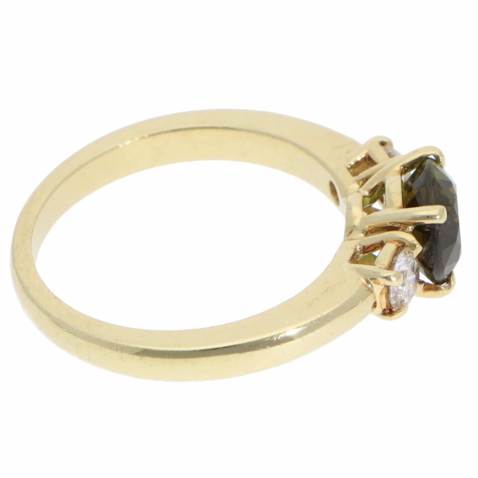 Vintage Tiffany & Co. Tourmaline and Diamond Ring in Yellow Gold