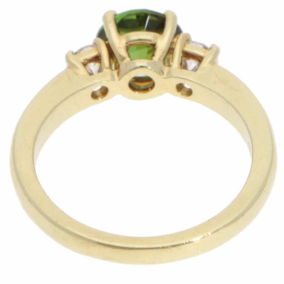 Vintage Tiffany & Co. Tourmaline and Diamond Ring in Yellow Gold