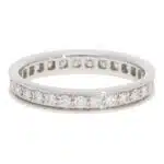 Vintage Cartier Diamond Eternity Ring in White Gold, Size 51