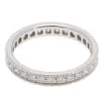 Vintage Cartier Diamond Eternity Ring in White Gold, Size 51