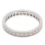 Vintage Cartier Diamond Eternity Ring in White Gold, Size 51