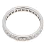 Vintage Cartier Diamond Eternity Ring in White Gold, Size 51