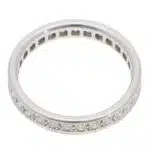 Vintage Cartier Diamond Eternity Ring in White Gold, Size 51