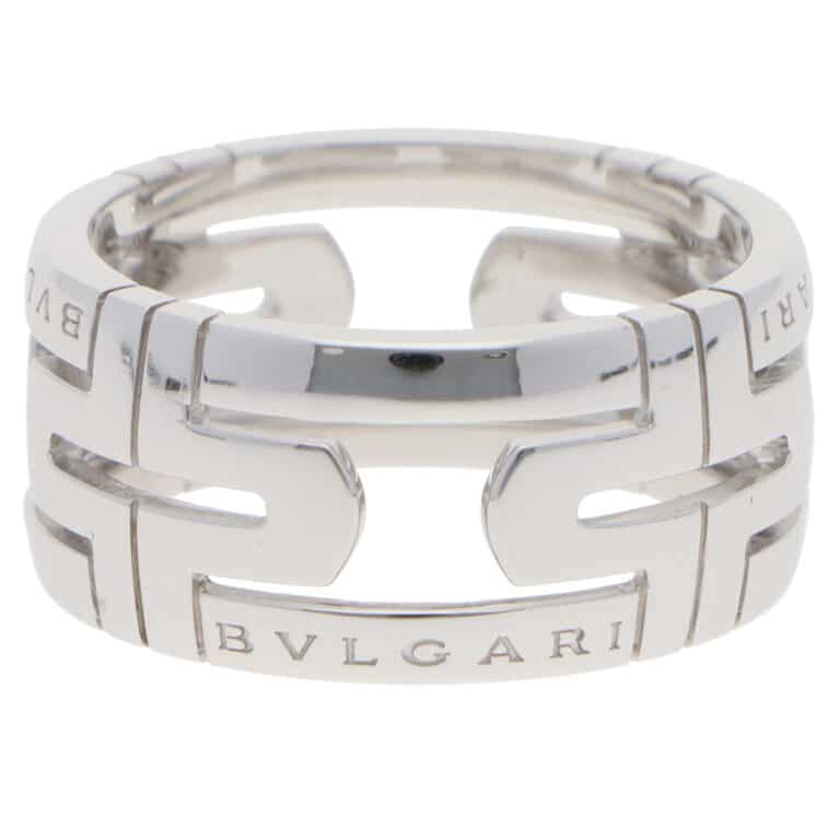 Vintage Bulgari Parentesi Openwork Ring in White Gold