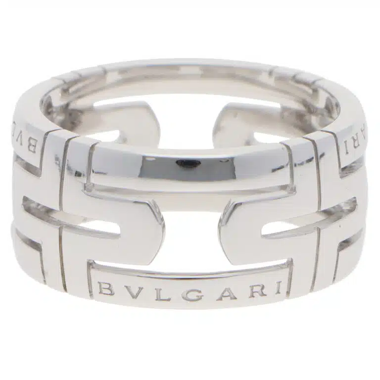 Vintage Bulgari Parentesi Openwork Ring in White Gold