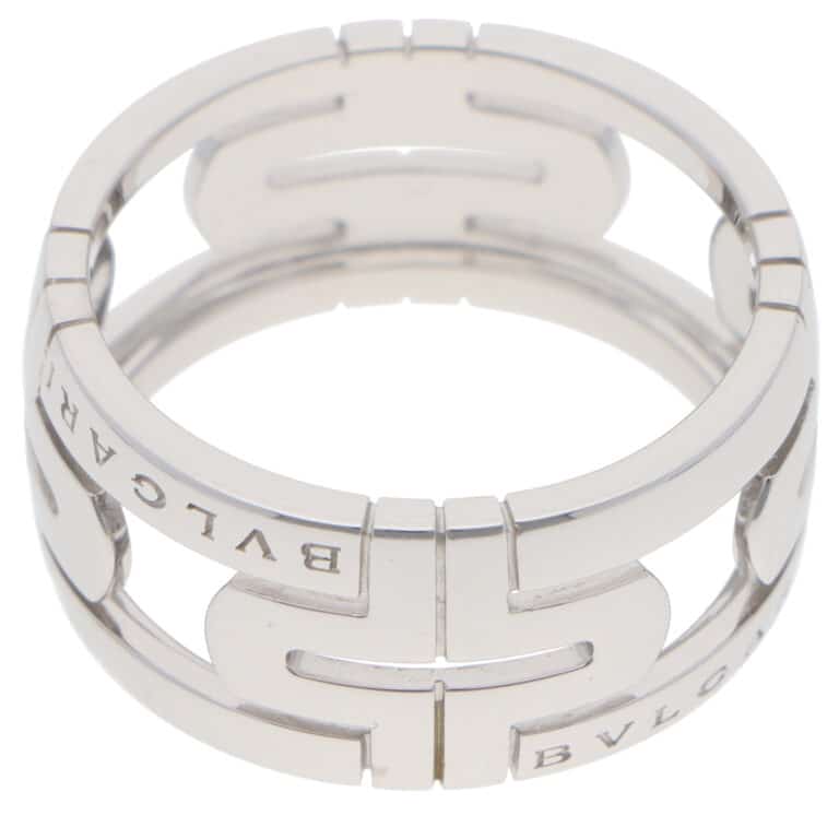 Vintage Bulgari Parentesi Openwork Ring in White Gold