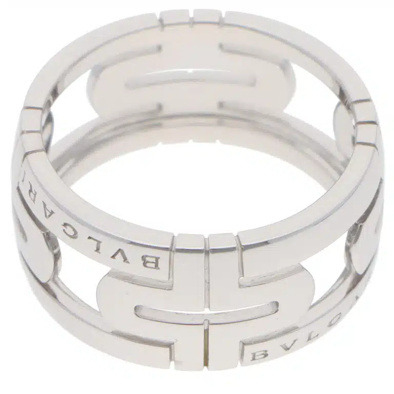 Vintage Bulgari Parentesi Openwork Ring in White Gold