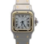 Vintage Cartier Santos Galbee 24mm automatic steel and gold