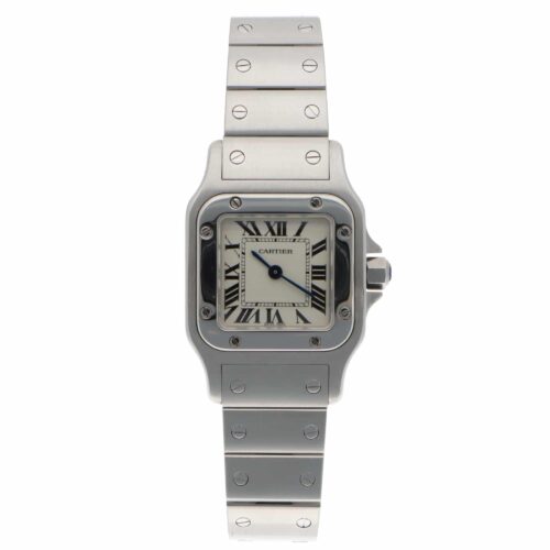 Vintage Cartier Santos Galbee 24mm steel quartz watch