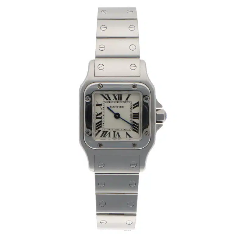 Vintage Cartier Santos Galbee 24mm steel quartz watch