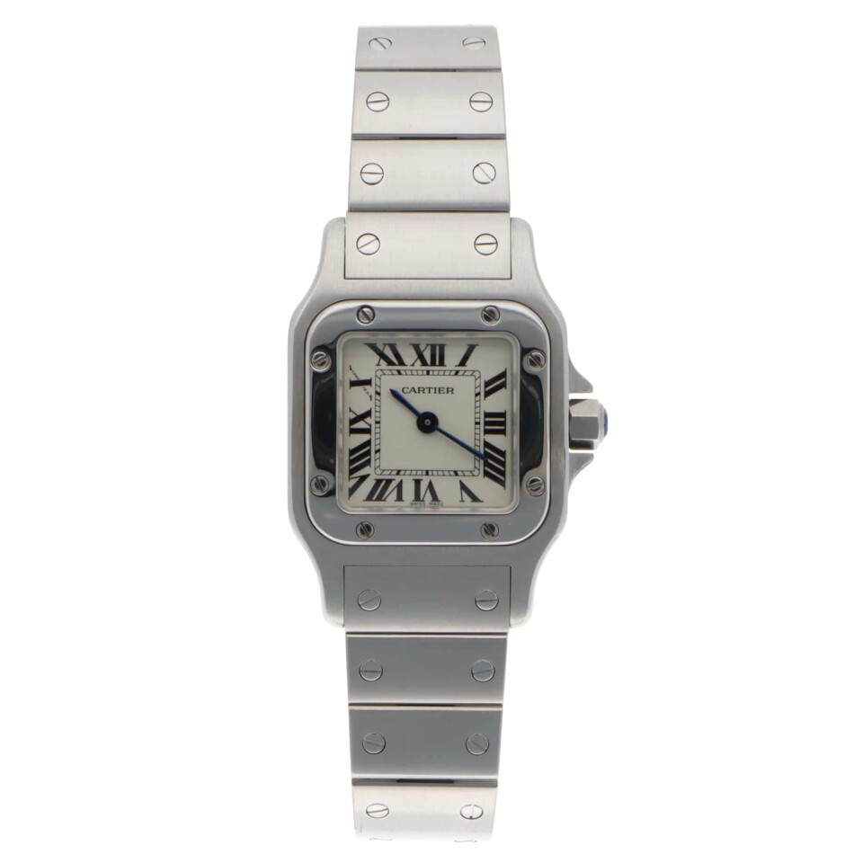Vintage Cartier Santos Galbee 24mm steel quartz watch