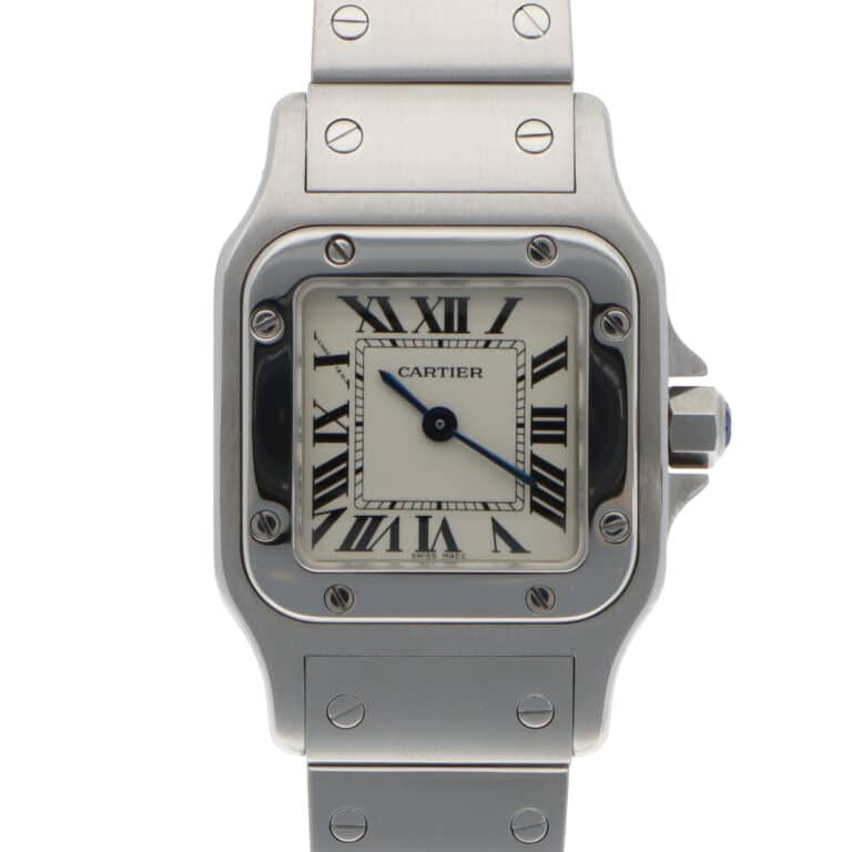 Vintage Cartier Santos Galbee 24mm steel quartz watch