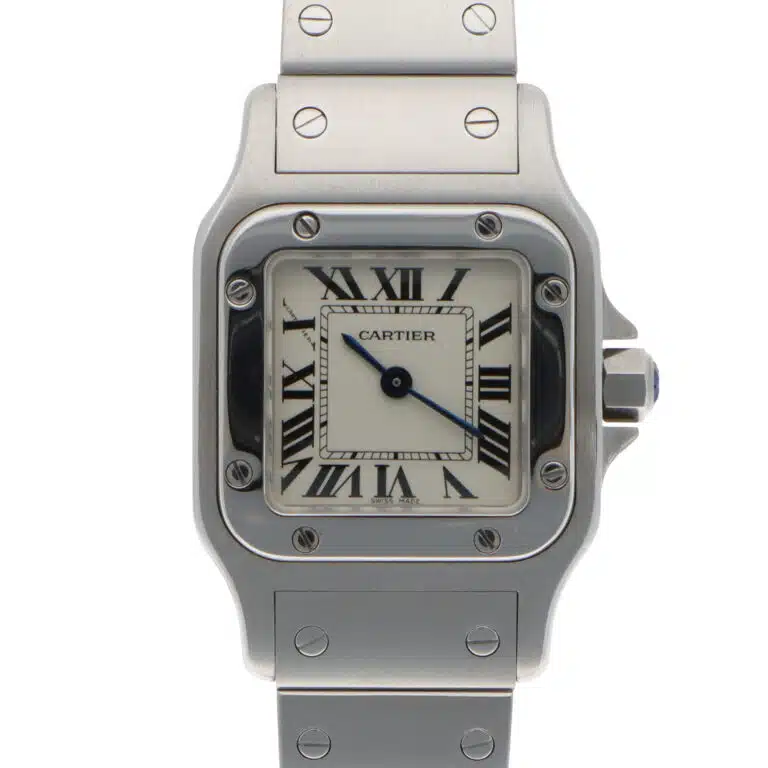 Vintage Cartier Santos Galbee 24mm steel quartz watch