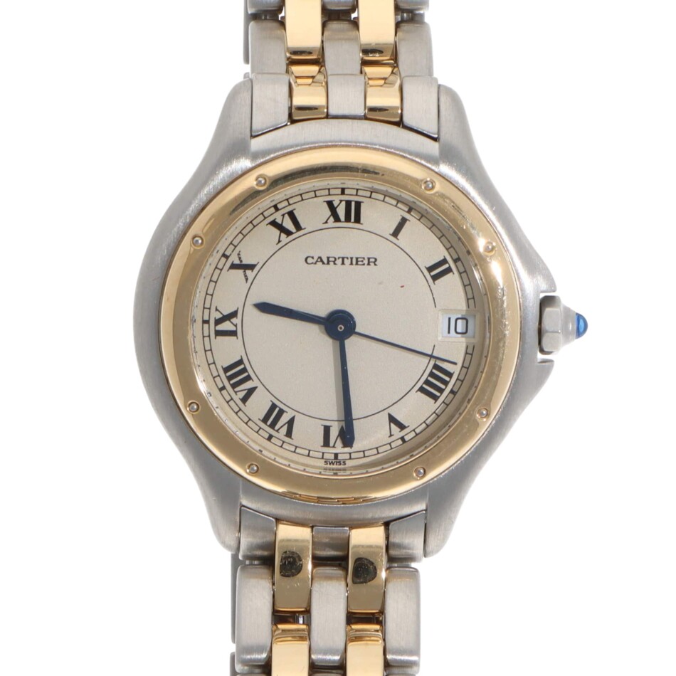 Vintage Cartier Cougar automatic watch in Gold and Steel