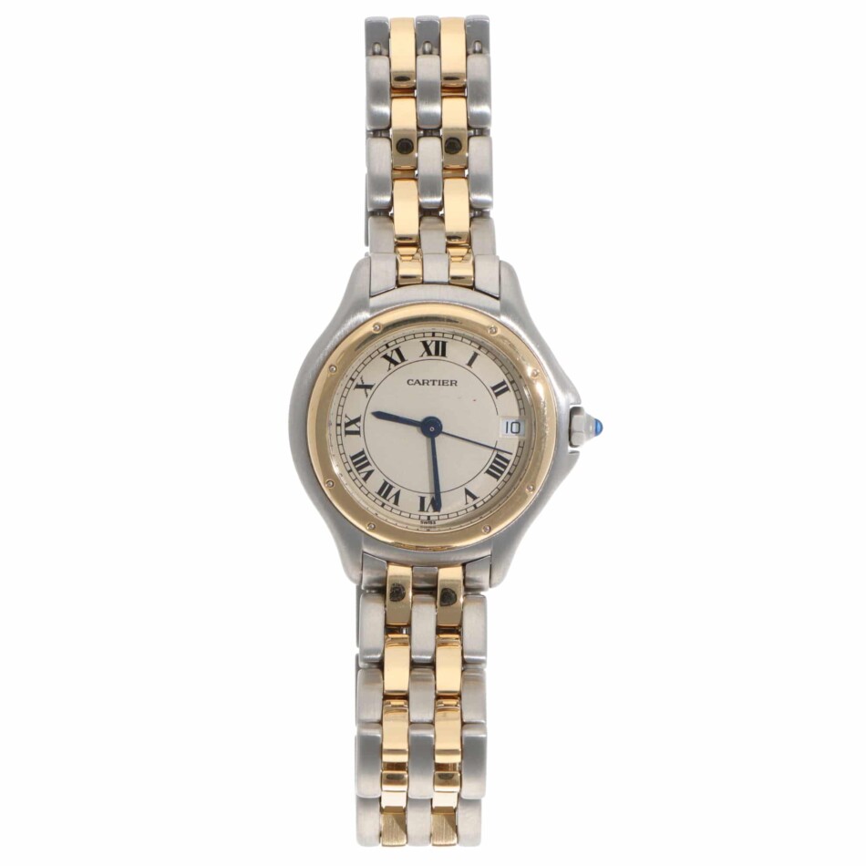Vintage Cartier Cougar automatic watch in Gold and Steel